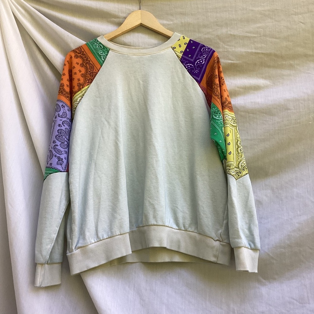 Easel Multicolor Patchwork Women's Sweatshirt, size small